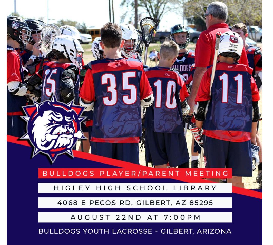 Be there Thursday for our player/parent meeting. Lots of big things happen for our program this fall and spring.