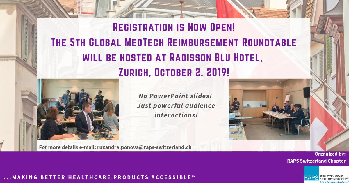NS_Recruit's tweet photo. This event is "The Global MedTech Reimbursement Roundtable" (#GMRR) taking place in #Zurich, Switzerland, on October 2nd, 2019. 
The Early Bird registration for the #GMRR2019 event is open now! Follow the link for more details &amp; registration. https://t.co/hHmLZs1IPw https://t.co/lKcyMHX9lK