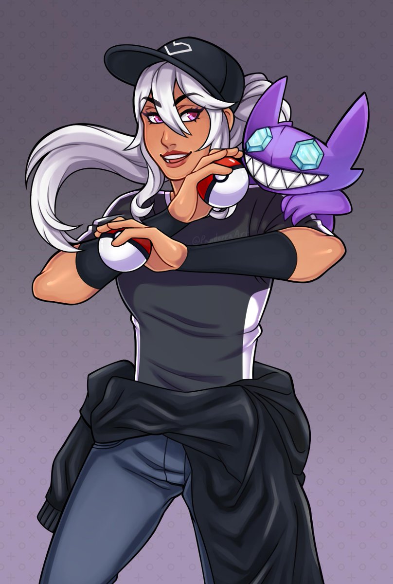 PandorraArt's tweet photo. Dia as a Pokemon Trainer with Sableye as a buddy! ^ ^ #pokemon #diamandis #PandorraHeart https://t.co/yazS5DH7Gd