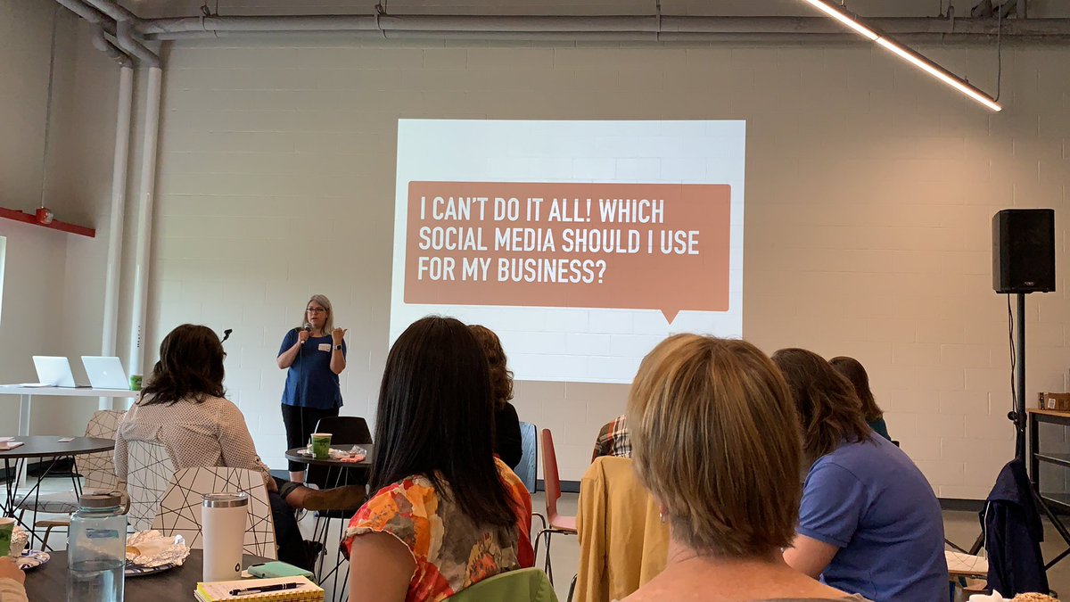 JodiMFlynn's tweet photo. Ready to learn how to prioritize and make a plan with @asweetstart and @kristinfsimmons #SMBME https://t.co/E1yXniGfoI