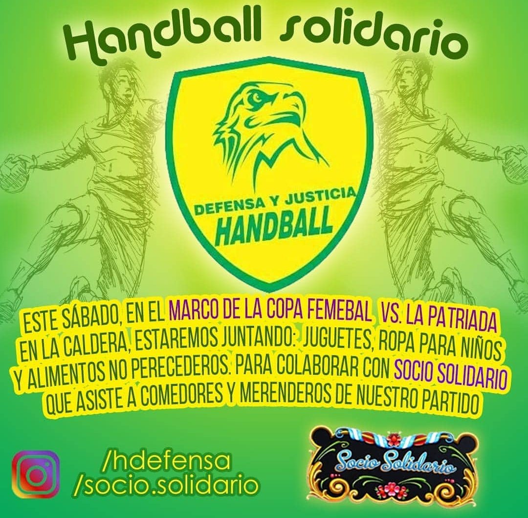 Está sábado desde las 10:30 te esperamos para ver las inferiores vs <a href="/LaPatriada_Hbl/">Handball_LaPatriada</a> por copa <a href="/femebal/">Fe.Me.Bal.</a> y además podes dar una mano!!! Te esperamos!!!