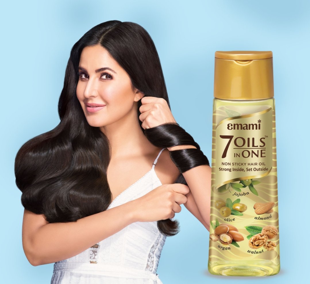 secretsatish's tweet photo. #Emami #7OilsInOne has roped in #Superstar #KatrinaKaif as its new #brandambassador. With her wide appeal across demographics and ages, #KatrinaKaif’s represents a modern woman who performs every role seamlessly and is an all-rounder just like #Emami 7OilsInOne https://t.co/XdtxlSyFAt