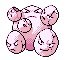 Dobnium's tweet photo. 今のポケモンしかやった事ない人達は初代青版のポケモンを見てアレ？って思うところが結構あると思う。
例えば、キングラーの鋏が両方デカかったりとか、パルシェンの殻の構造が今と違ってたりとかタマタマ1匹デケェなとか。 https://t.co/UwZFTyKb9m