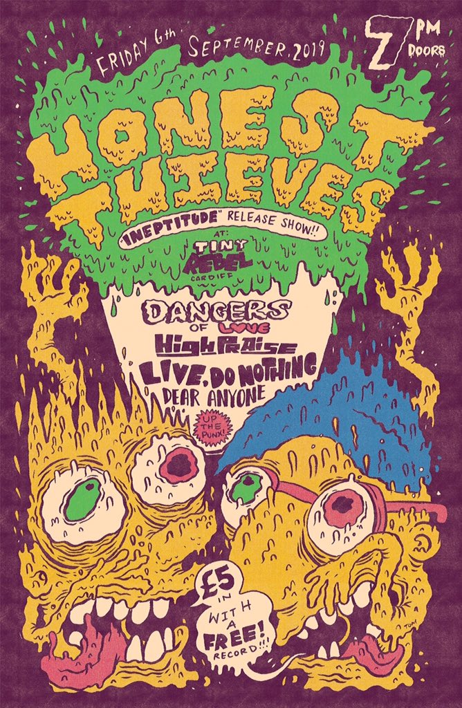 The release show for Ineptitude is 3 weeks away at <a href="/TinyRebelCdff/">Tiny Rebel Bar Cardiff</a> with @DOLpunx #highpraise #livedonothing and #dearanyone. 6th Sept. 7pm. £5 in with a free record too. Get into it! 🥑🥑🥑