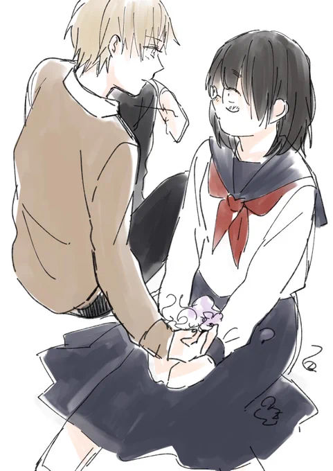 ブス花ボツラフ案たち。
6巻～その他カラーのボツ案ですが見事に座りアングルがボツってますね。ロク 