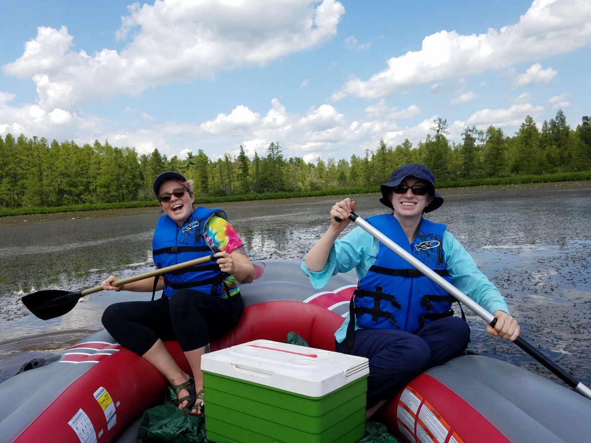 bloeksjohnson's tweet photo. What do you think of our new research vessel? It still needs a name! #limnology #cedarbog #biogeochemistry #enviromicro https://t.co/Uf0khUp4p8