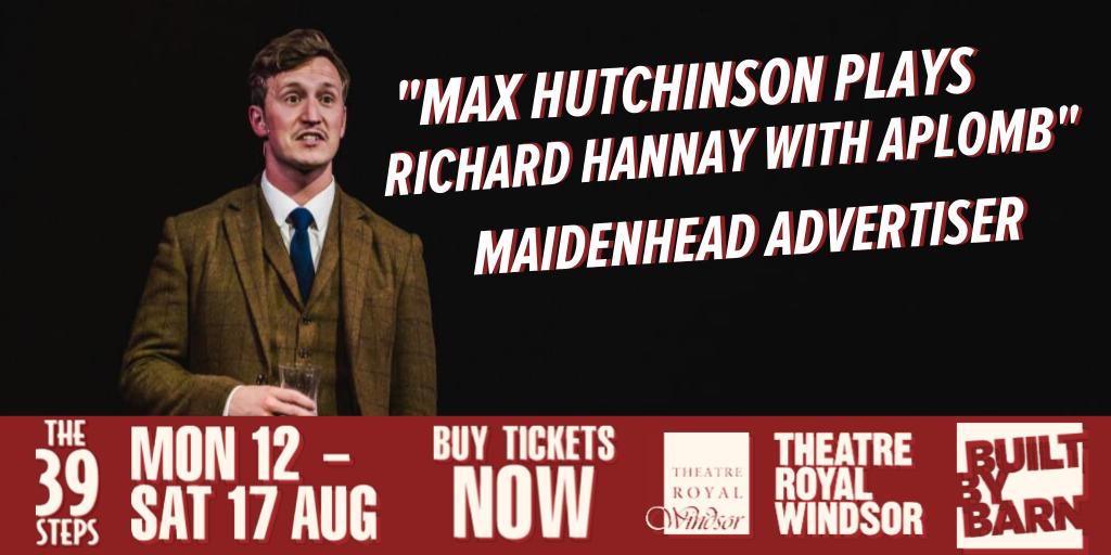 Barn39Steps's tweet image. From Downton Abbey to Richard Hannay! Book tickets to see @maxhutchinson star in our ⭐⭐⭐⭐⭐#BuiltByBarn production of The 39 Steps at @TheatreWindsor! Must Close Saturday!

Book Here: ow.ly/Fv1H50vidBF

#Windsor39Steps #BuiltbyBarn #Windsor #localtheatre