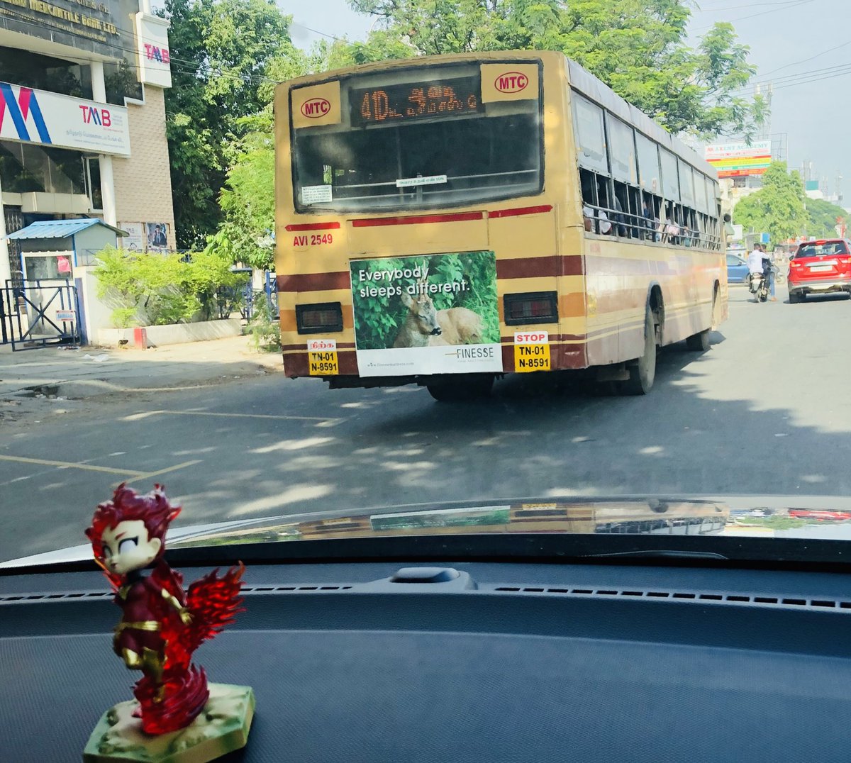 BeachNamitha's tweet photo. Everybody sleeps different ! #busbranding #chennai #workdrive #poignantmessage https://t.co/kl86P7u3j5