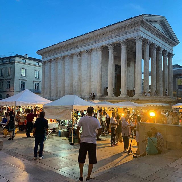 parisonadime's tweet photo. Loved spending a month in #Nimes #france this summer. Lovely city to visit - and live part-time.  Only 3 hours from #Paris on the #TGV #southoffrance #nimestourisme #gardtourisme #francetravel #sncf #jeudisdenimes #nightmarket #maisoncarrée #romanbuildin… https://t.co/X4rXfrY19w https://t.co/lcV07JZm5n