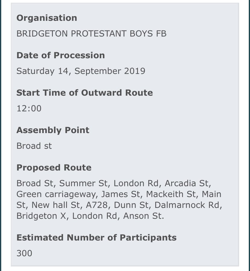 Clear the date this is gony be a good one with the:

Noey 
Govan Protestant boys 
<a href="/Bluebell_FB/">Rutherglen Bluebell</a> 
<a href="/BLFB1977/">Bridgeton Loyalists</a> 
<a href="/CBFB75/">Cambuslang Britannia</a>