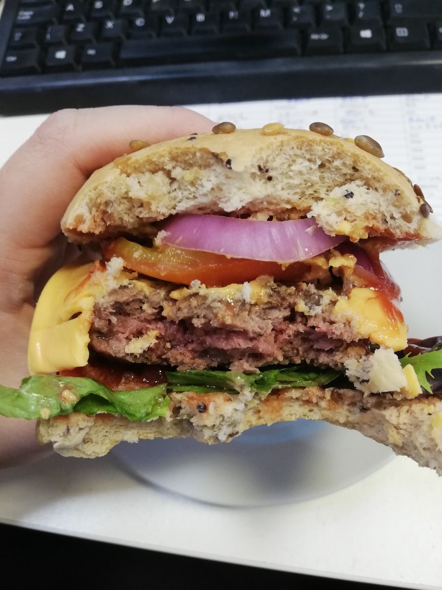amy_walrond's tweet photo. What to do when everyone at work has McDonald's for lunch but you're a coeliac? Visit @braceofbutchers and DIY it! Much tastier and healthier too. @waitrose GF seeded rolls are lovely too. #coeliac #gfburger #localbusiness https://t.co/a87ocDW8O1