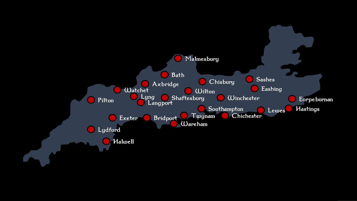 HistorywHilbert's tweet photo. Definitely haven't just plotted most of Alfred's West Saxon burhs onto a map of Wessex.. #Wessex #Maps #AngloSaxon #AlfredtheGreat #LastKingdom #TLK #History #Youtube #HistorywithHilbert https://t.co/tuqcfOFUVv