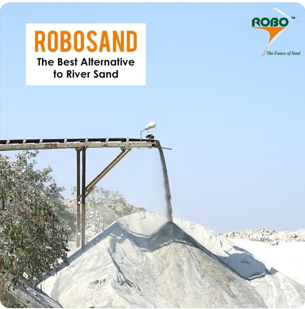 LaxRon3's tweet photo. #ManufacturedSand 
River sand has no control over quality while M sand has better quality control since it is manufactured in a controlled environment. It is eco friendly, causes less damage to environment as compared 2 river sand. It's cost effective, can make available faster👍 https://t.co/ENItYqqnTV