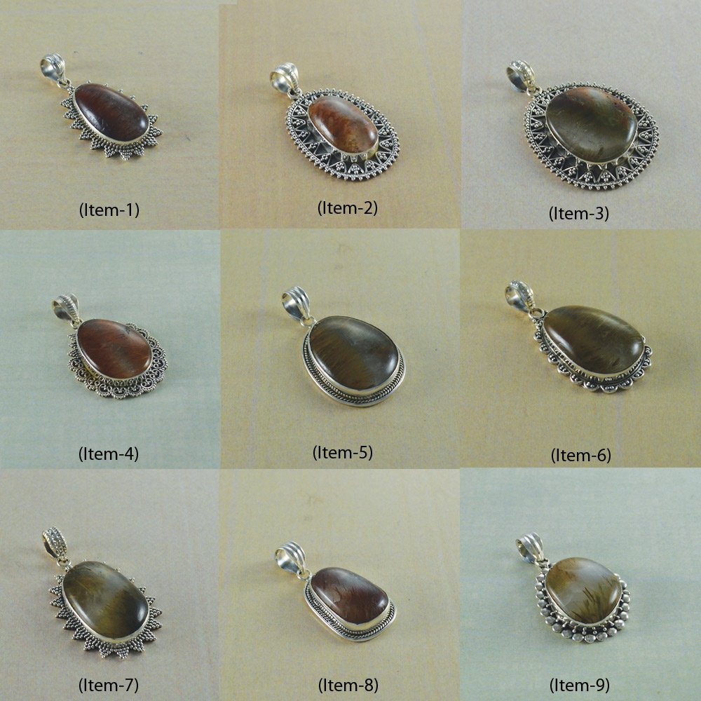 925_jaipur's tweet photo. Combo of 9 Pieces Brown Rutile #Gemstone #Sterling #Silver #pendants 
#Stylish #Silver #Gemstone #jewellery
#latest #Silver #jewellery #Pendant
#Visit -https://t.co/cwUY1yPrex
#contact - +91-9001553444
#email - Jewelryjaipur2003@gmail.com https://t.co/iARo3m4NUC