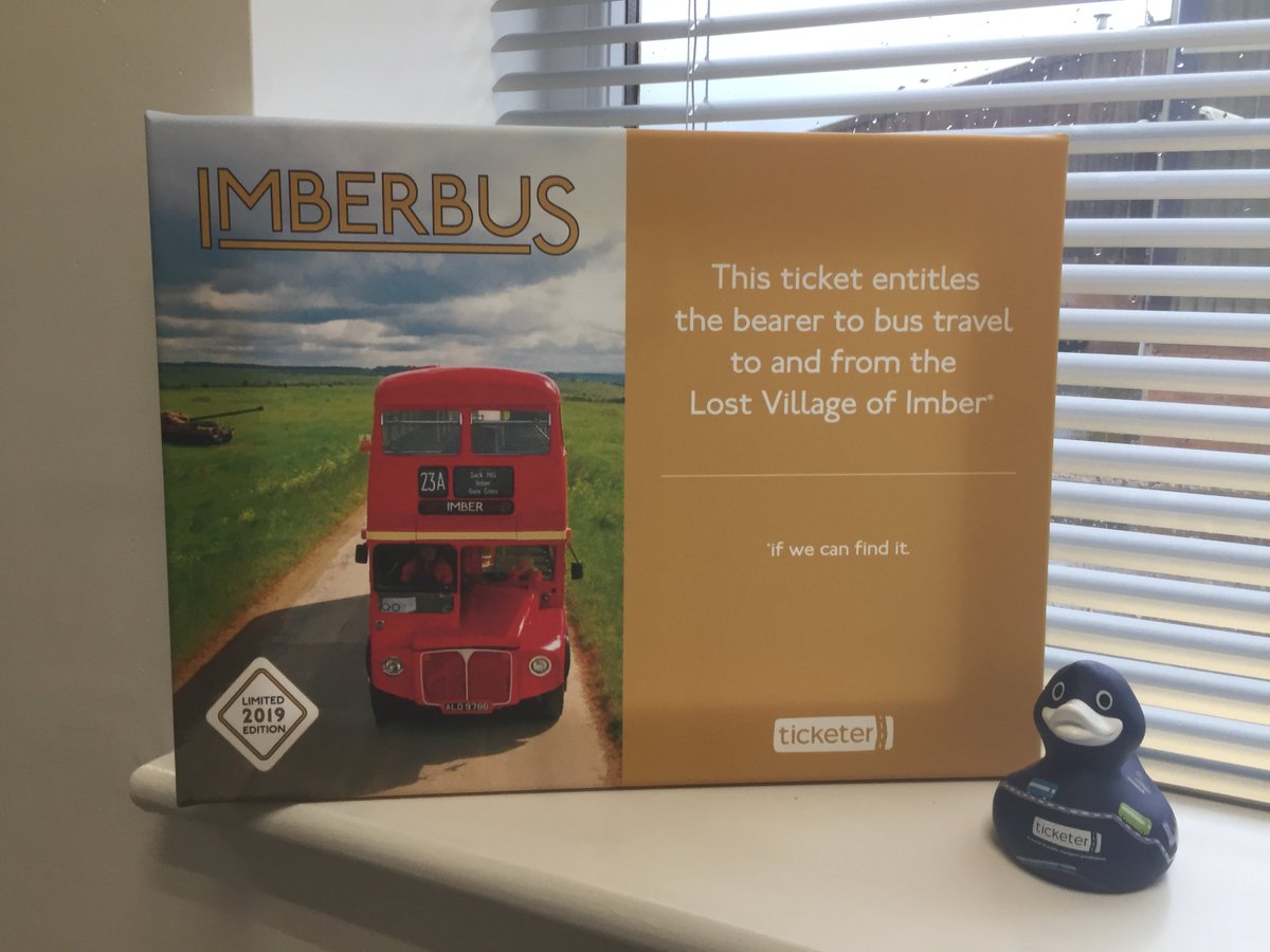 Ticketer_UK's tweet photo. Heading to #Imber tomorrow? We’ve got a challenge for you. Send us a photo of your day with a caption, using #Imberbus2019 and tagging @Ticketer_UK. The best/funniest photo/caption wins a limited edition Imberbus canvas and a much sought after #Ticketer duck.
#didyoufindit https://t.co/kgVTsw98y2