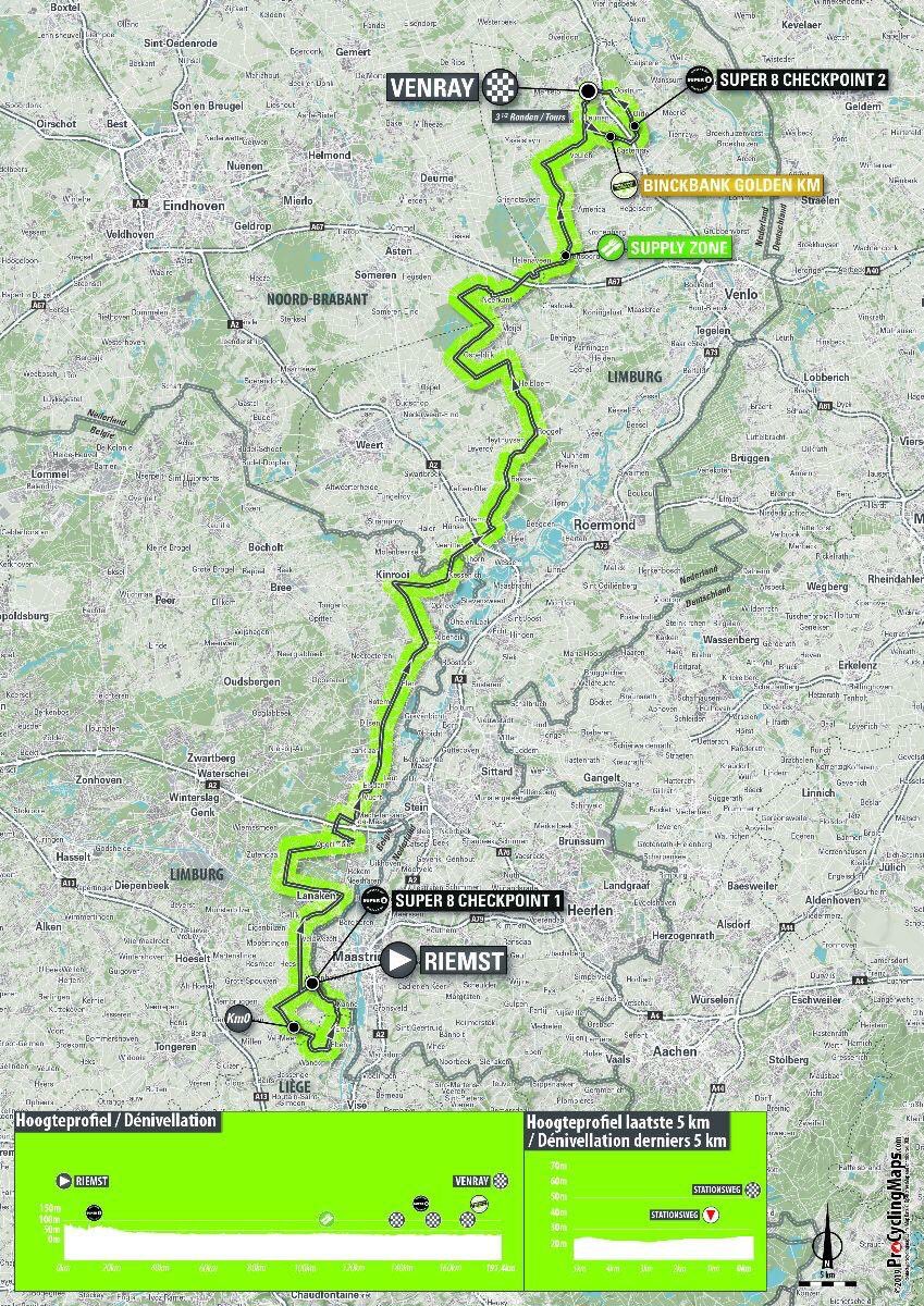 Gaan we weer sprinten? Het lijkt vrij duidelijk dat het vandaag weer een massasprint wordt, al weet je het maar nooit in de @BinckBankTour. De renners gaan van België (<a href="/GemeenteRiemst/">Gemeente Riemst</a>) naar Nederland (<a href="/Gemeente_Venray/">Gemeente_Venray</a>) en leggen daarbij 191,4 km af. #BinckBankTour