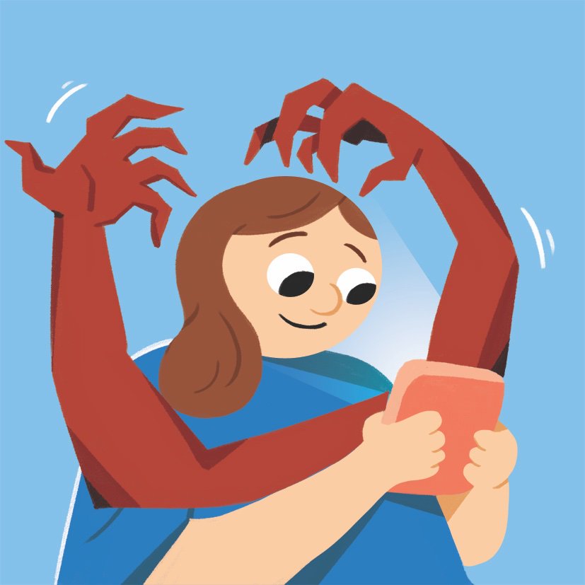 projectbluetick's tweet photo. Hi everyone! We hope you’re excited for the launch of our book ‘Staying Safe Online’! Here’s a sneak peek of one of the illustrations in our book. Come down to RGS tomorrow for  Homecoming to grab a copy of our book! https://t.co/KTf0XmFdil