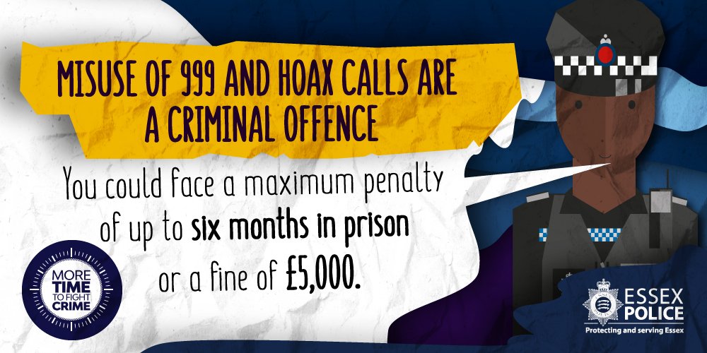 EssexPoliceUK's tweet photo. "There's a snake in my garden"
"I've missed my train home"
"There's a car blocking my driveway"
...these are all real calls we've received on 999.
Help give us #MoreTimeToFightCrime and only use 999 for situations where a crime is taking place or someone is in danger. https://t.co/bpxB71G9aG