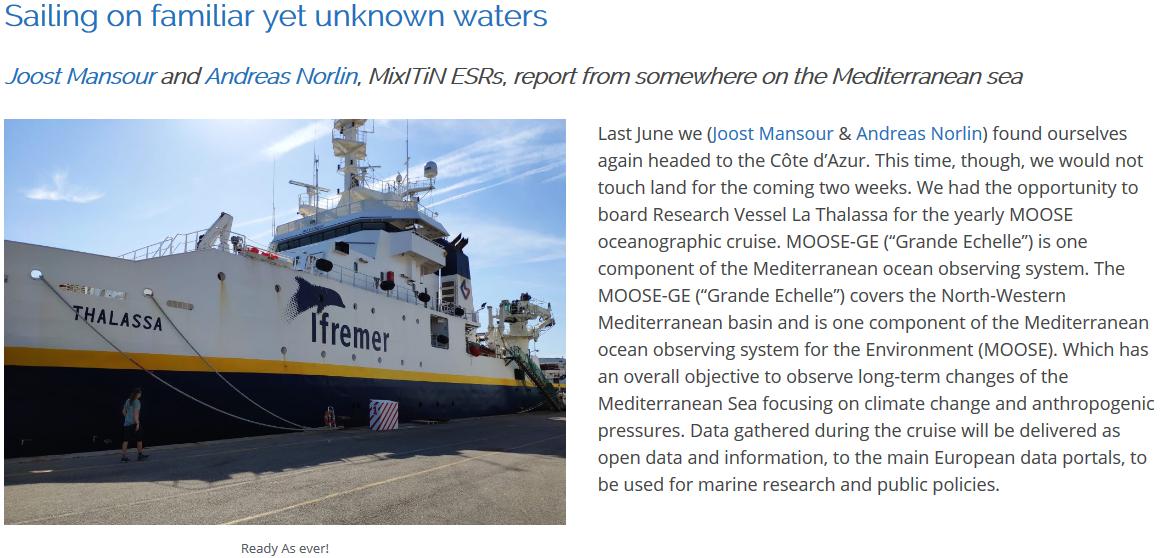mixotrophs's tweet photo. Read about the exciting adventures of #ESRs 4 and 6 on-board RV La Thalassa during @OS_MOOSE 2019. Did they catch any of the beautiful #Acantharia needed for their experiments?
https://t.co/R0LM1WBlfO
@EU_H2020 @MSCActions #protist #mixoplankton #Radiolaria #eSNCM #eSNCMs https://t.co/S2G4u43GXE