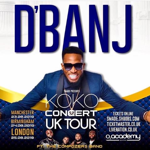 AXS_UK's tweet image. Afrobeats legend D’Banj (@iamdbanj) feat The @Compozers are playing next week at @O2academybrix on 25 August. 🔥

More info 👉 w.axs.com/WvmR50vynVn
#KOKOCONCERT