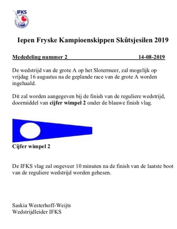 Waarschijnlijk twee wedstrijden vanmiddag. #IFKS #SkutsjeEA