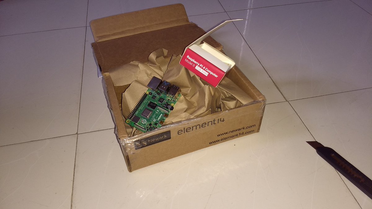 Aabhas_Senapati's tweet photo. Just Received @Raspberry_Pi 4 (2GB) give away by @E14Community .
Thanks @E14Community for giving me this good stuff of hardware would definitely try out projects on it and post blog on it.
It would be very helpful for me to try out #MachineLearning,#CameraVision projects with it https://t.co/4X4p0nBtu1