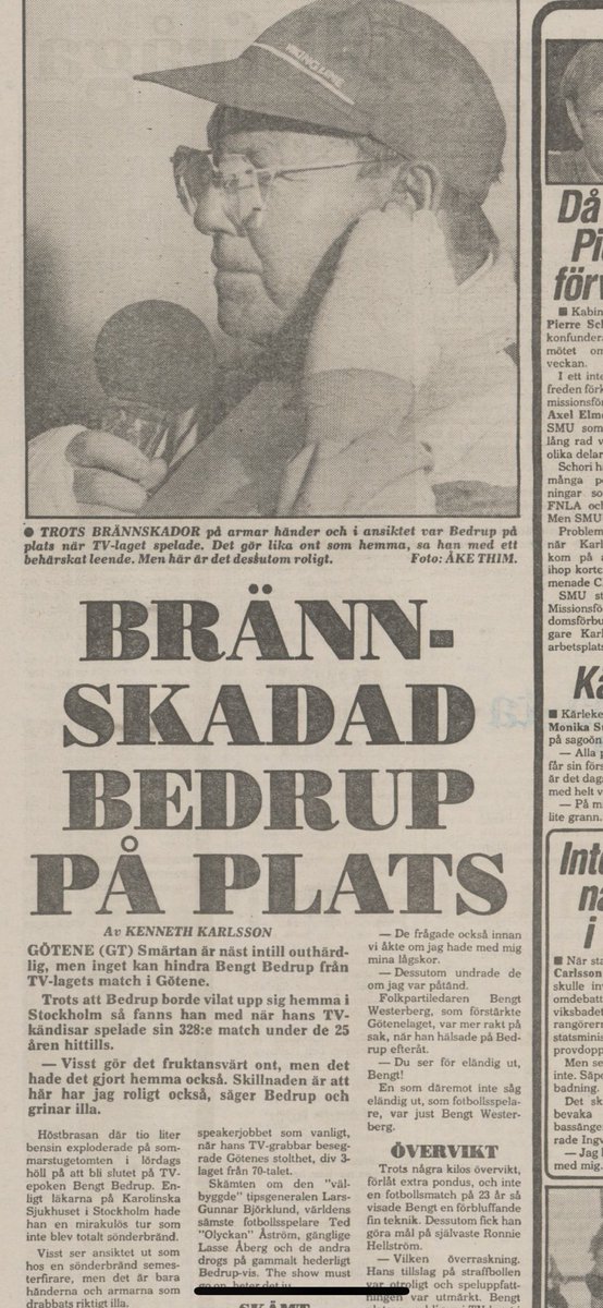 leifby's tweet photo. Historien om TV-laget rymmer många bra anekdoter, som den om när Bengt Bedrup nästan eldade upp sig själv när han donade i trädgården. Trots allt - han var på plats när hans ”ambulerande lekstuga” spelade i Götene 1986. 

https://t.co/AO89FKZeUS https://t.co/V9ER2oLLpi
