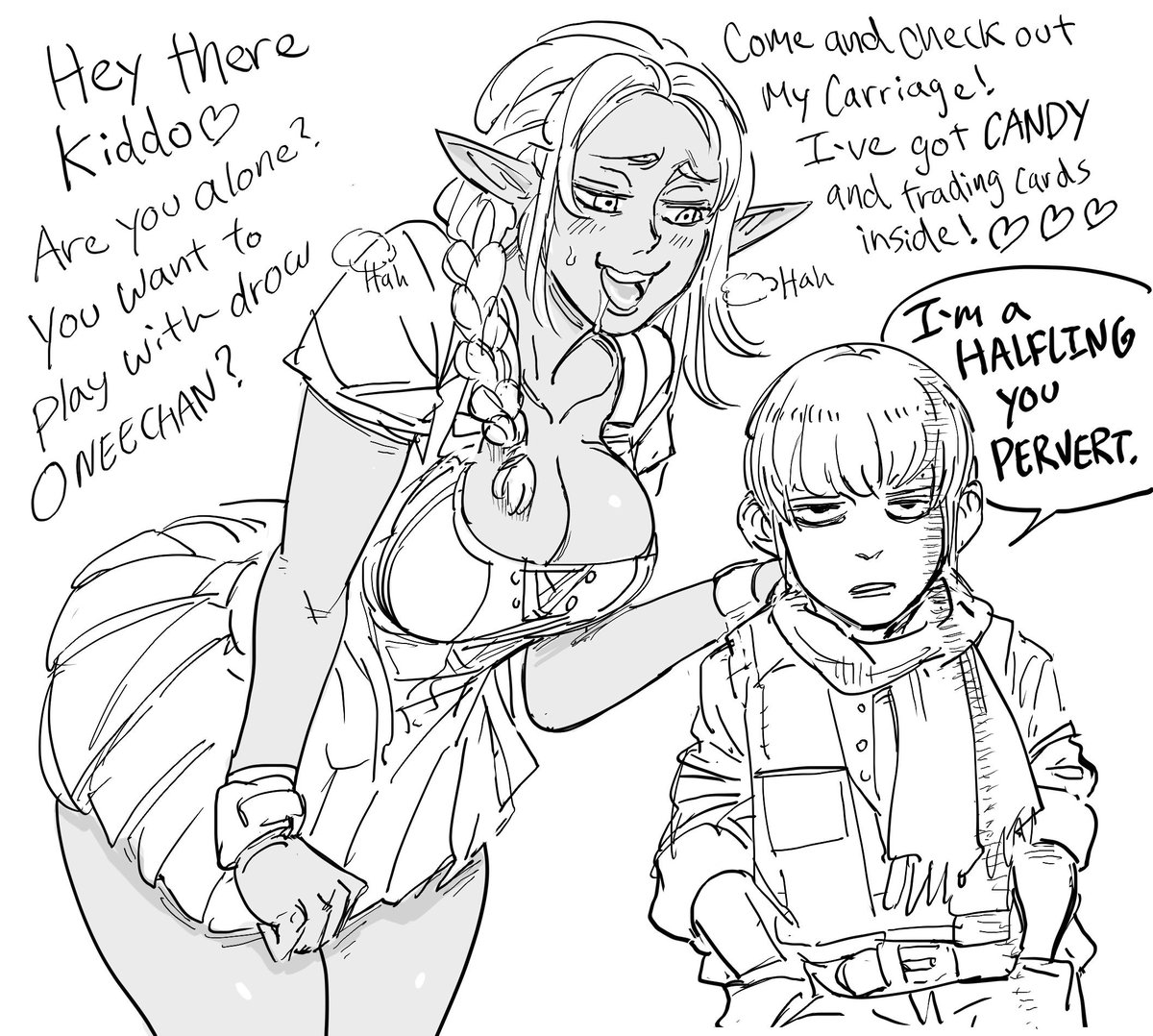 baalbuddy's tweet photo. Patreon request for Fantasy version of To Catch A Predator.
(The drow's story continues to the start of TES IV: Oblivion.) https://t.co/hxX5ZRKhTS