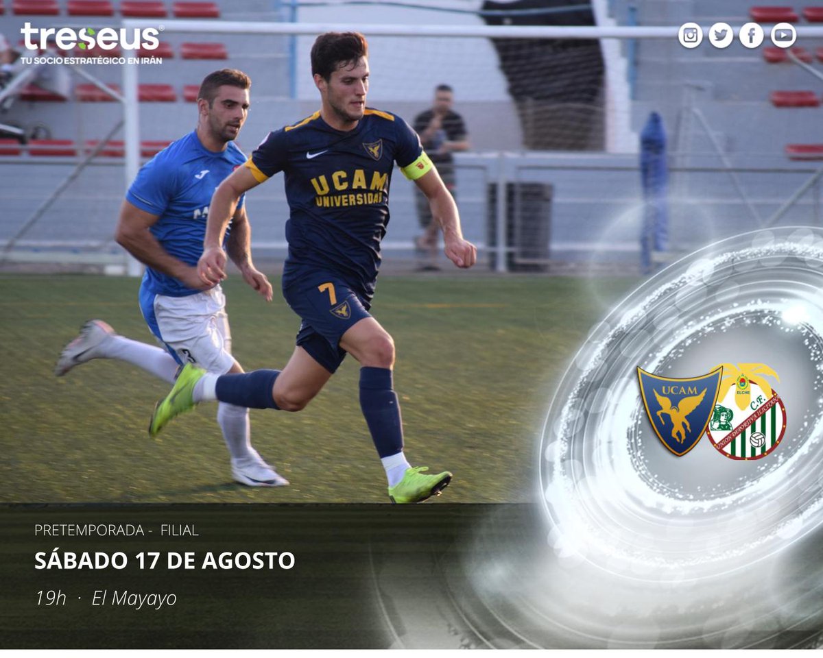 📋 FILIAL | ¡Último partido de pretemporada!

📆 Sábado 17 de agosto del 2019.
🆚 <a href="/udilicitana/">𝐔𝐧𝐢𝐨𝐧 𝐃𝐞𝐩𝐨𝐫𝐭𝐢𝐯𝐚 𝐈𝐥𝐢𝐜𝐢𝐭𝐚𝐧𝐚 ⚽</a>.
⌚ 19h.
🏟 El Mayayo. 

TRESEUS con la 💙 #CanteraUCAM