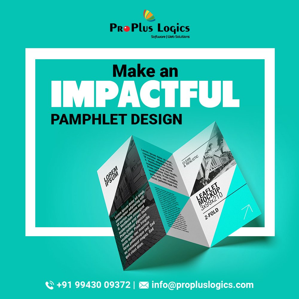 propluslogics's tweet photo. ProPlus Logics creates eye-catching pamphlet design in Coimbatore. Offer high-quality service at a reasonable cost.

Get a quote now - https://t.co/MVwjvDnopt

#ProPlusLogics #PamphletDesign #GraphicDesign #PosterDesign #LogoDesign #ImageDesign #BoucherDesign https://t.co/n7CMdmBtho
