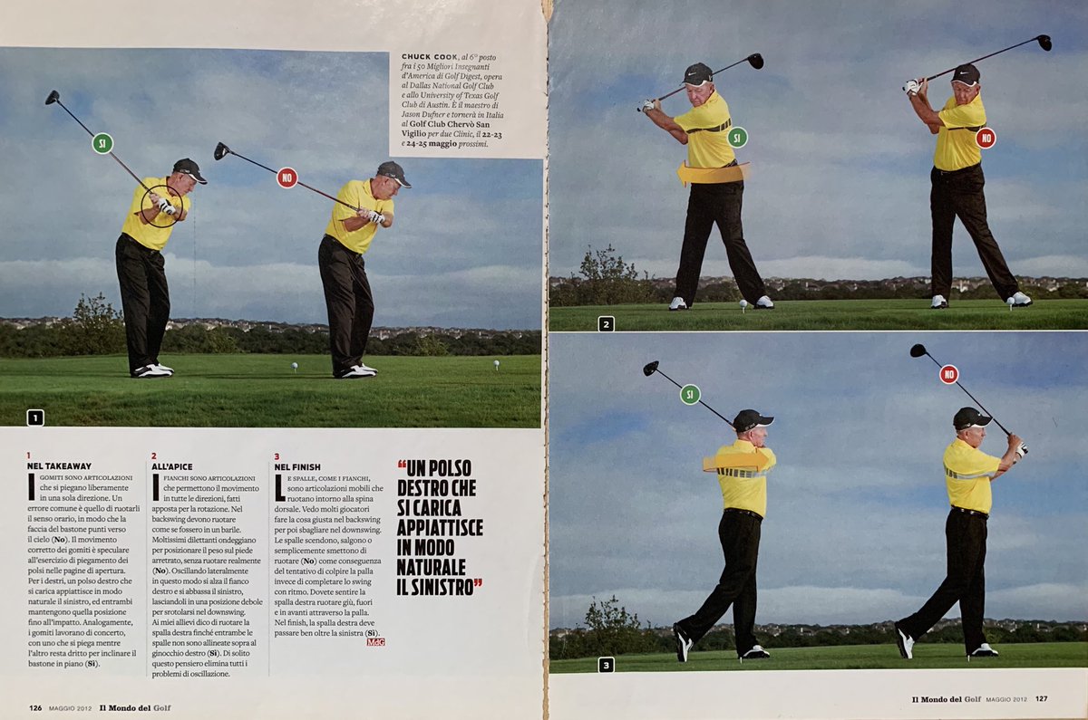 ZanardelliGolf's tweet photo. Da un vecchio numero di Golf Digest, piccole perle di saggezza dal mio coach preferito. #ChuckCook https://t.co/rJ5J5j0NIY