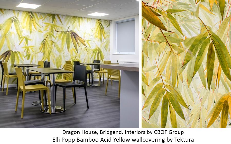 Tektura Wallcoverings (@tekturatalk) on Twitter photo Bring a bit of colour to the #interior! A statement in yellow - we love this refurb by <a href="/CBOFgroup/">CBOF group</a> in Bridgend, where they've used our <a href="/ElliPoppDesigns/">Katja Behre</a> #wallcovering. See more: bit.ly/2Z8cGLV #officeinterior #workspace #wellbeing #wallcovering Bring a bit of colour to the #interior! A statement in yellow - we love this refurb by <a href="/CBOFgroup/">CBOF group</a> in Bridgend, where they've used our <a href="/ElliPoppDesigns/">Katja Behre</a> #wallcovering. See more: bit.ly/2Z8cGLV #officeinterior #workspace #wellbeing #wallcovering