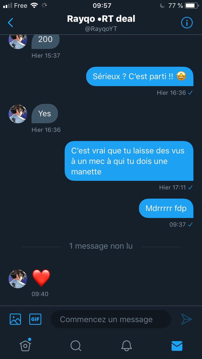 LudiqueThomas's tweet photo. @RayqoYT Et la débilité continue les amis https://t.co/wUsVFrWKlf