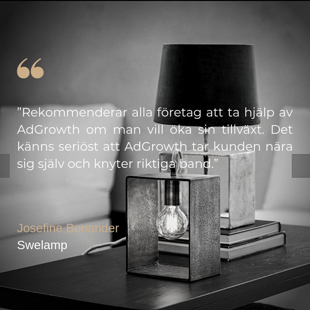 Adgrowth_se's tweet photo. Tack Josefine på @swelamp för de fina orden. Vi är otroligt stolta över vårt samarbete med er! 🌟
.
Nu finns det ett längre inlägg om vår resa tillsammans med Swelamp på vår hemsida tillsammans med flera andra case!

#adgrowth #webbyrå #digitalmarknadsföring #digitalbyrå #case https://t.co/E5XC4ZOwdH