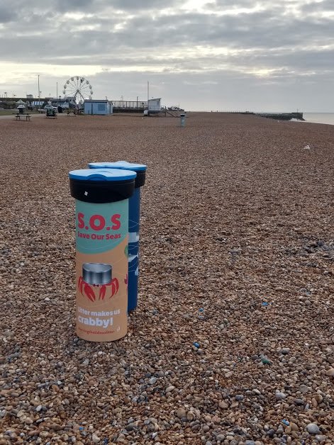 These new beach bin will help to keep our beaches clean!