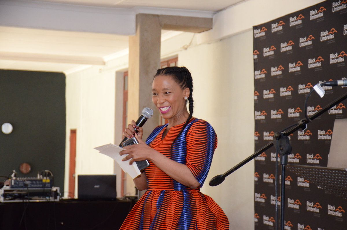 sblackumbrellas's tweet photo. Now: Marilyn Radebe reflecting on her entrepreneurial journey in the IT industry #BUWomen #BUWomenInInnovation #BU4IR #Innovate4Change https://t.co/ZLgNkIttIM