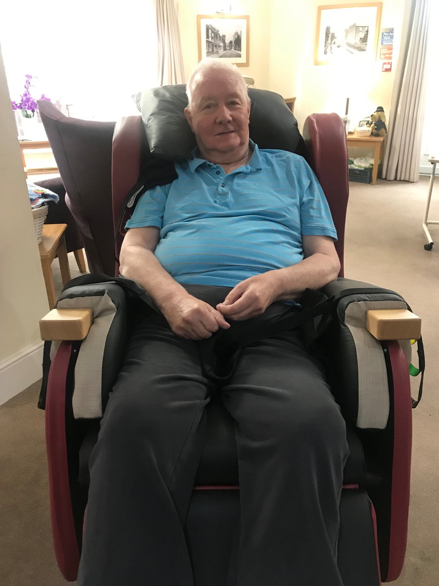 Buck_Lodge's tweet photo. #Tim giving the @RemtecSeating #Hydrotilt a test before deciding whether to buy himself one!
It was incredibly comfortable and I want one for myself!
#Comfort #PressureCare #Remtec #BuckinghamLodge https://t.co/dZoKc01SVA