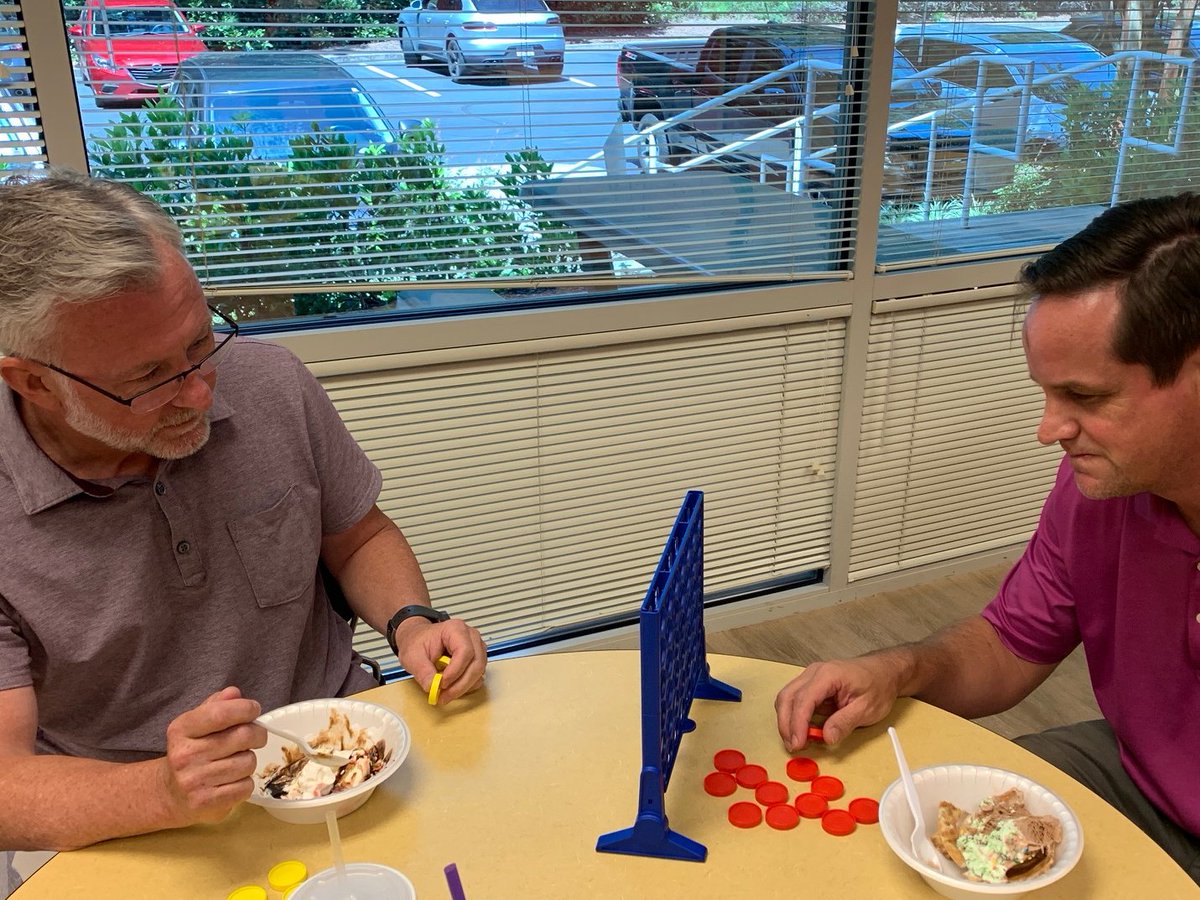 visix_inc's tweet photo. With temperatures in the mid-90s, the #Visix gang took a break from designing and developing great #digitalsignage to have an old-fashioned ice cream social to cool down. #beattheheat https://t.co/xlENpNGD19