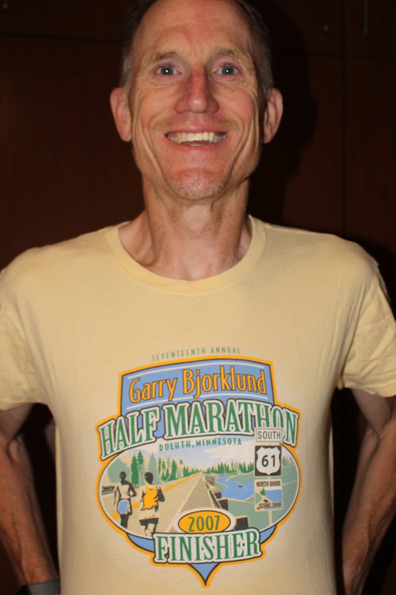 AustinJarrow's tweet image. Shirt of the day: 2007 Garry Bjorklund Half-Marathon

#shirtoftheday #runwiththebest