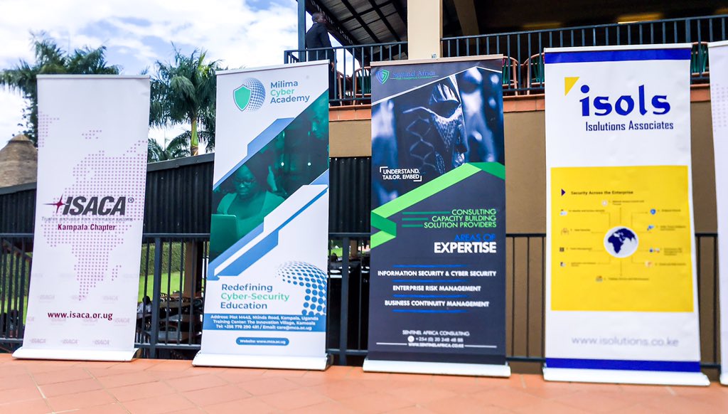 iam__one's tweet photo. Sponsors of the 2019 @ISACAKampala Information Security Conference.

ISACA celebrating 50th anniversary.

#EAInfosec19 https://t.co/ulgO4fEQd3