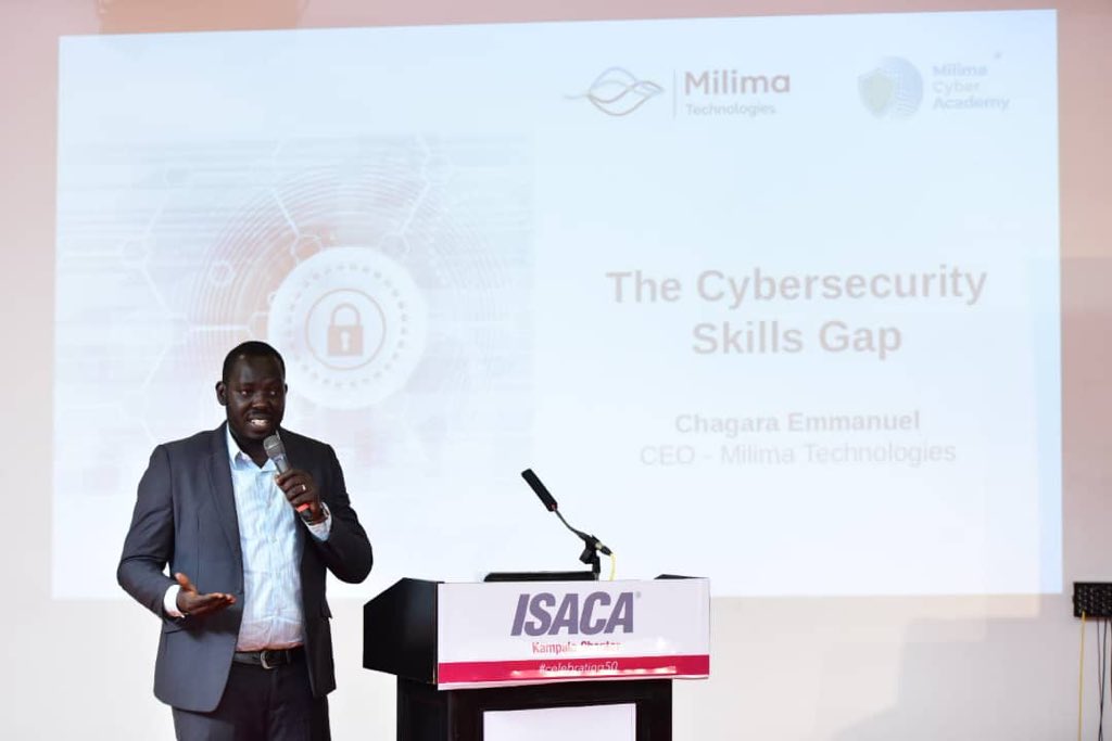 ISACAKampala's tweet photo. We’re in for the last presentation of the 8th East Africa Information Security Conference. Mr Emmanuel Chagara takes the stage to present the Africa Cyber Security Report. #EAInfosec19 https://t.co/SglEmVfywm