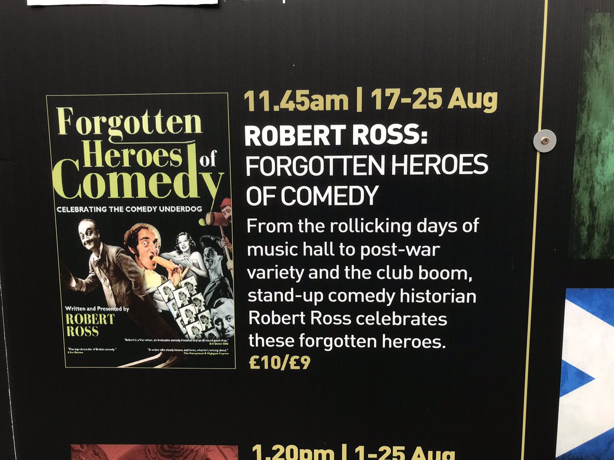 RobertWRossEsq's tweet photo. Just had an effortless tech. with the peerless crew @StandComedyClub
Itโs all getting a bit real now!
The very first #edinburghfringe2019 Forgotten Heroes of Comedy goes live tomorrow morning. 11:45am, New Town Theatre.
I would love the pleasure of your company. ๐ญ https://t.co/8BdDttFpFx