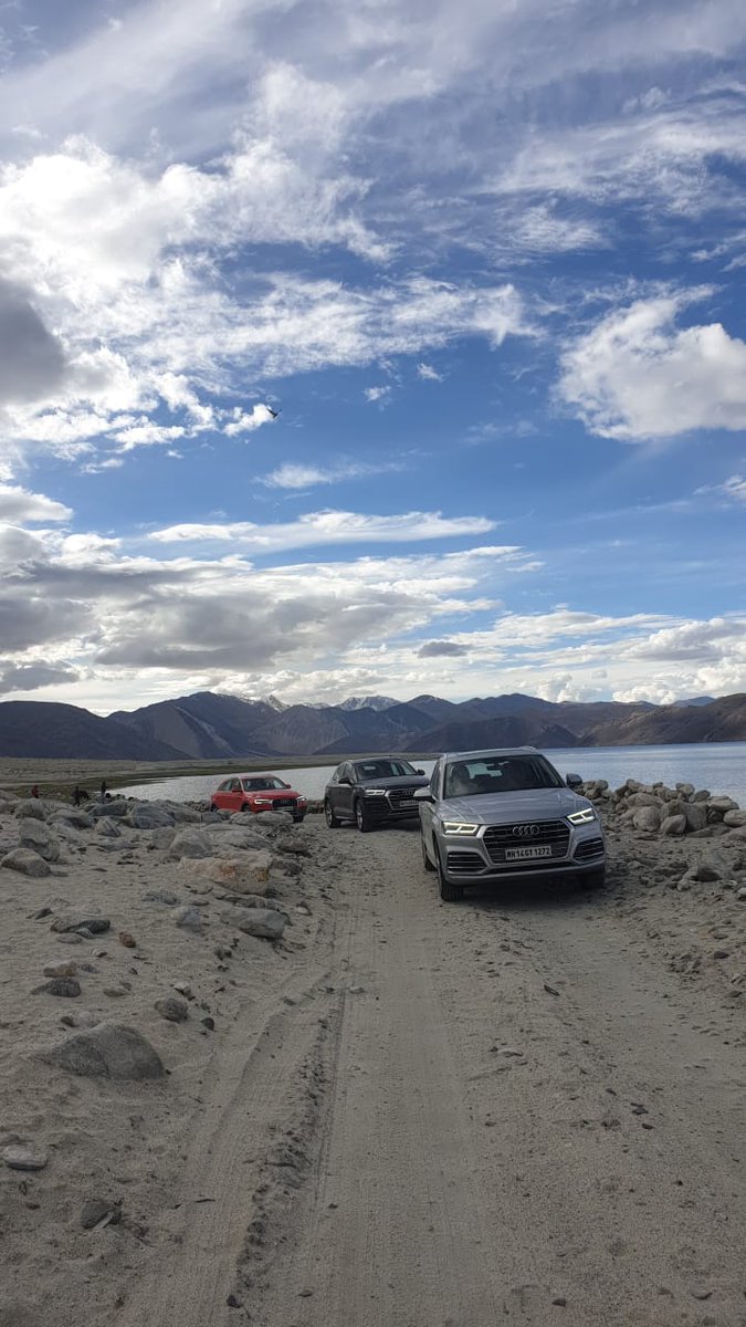 odmag's tweet photo. We're back on the road today on #IQD2019. This time retracing our route back to #PangongLake via the difficult #ChangLa pass.
#TogetherWithAudi #AdventureWithAudi #MichelinIndia #MichelinCarTyres #odmag @AudiIN
@MichelinIndia
@TGDL
@HyattRegencyCHD https://t.co/y5muXmdtRi