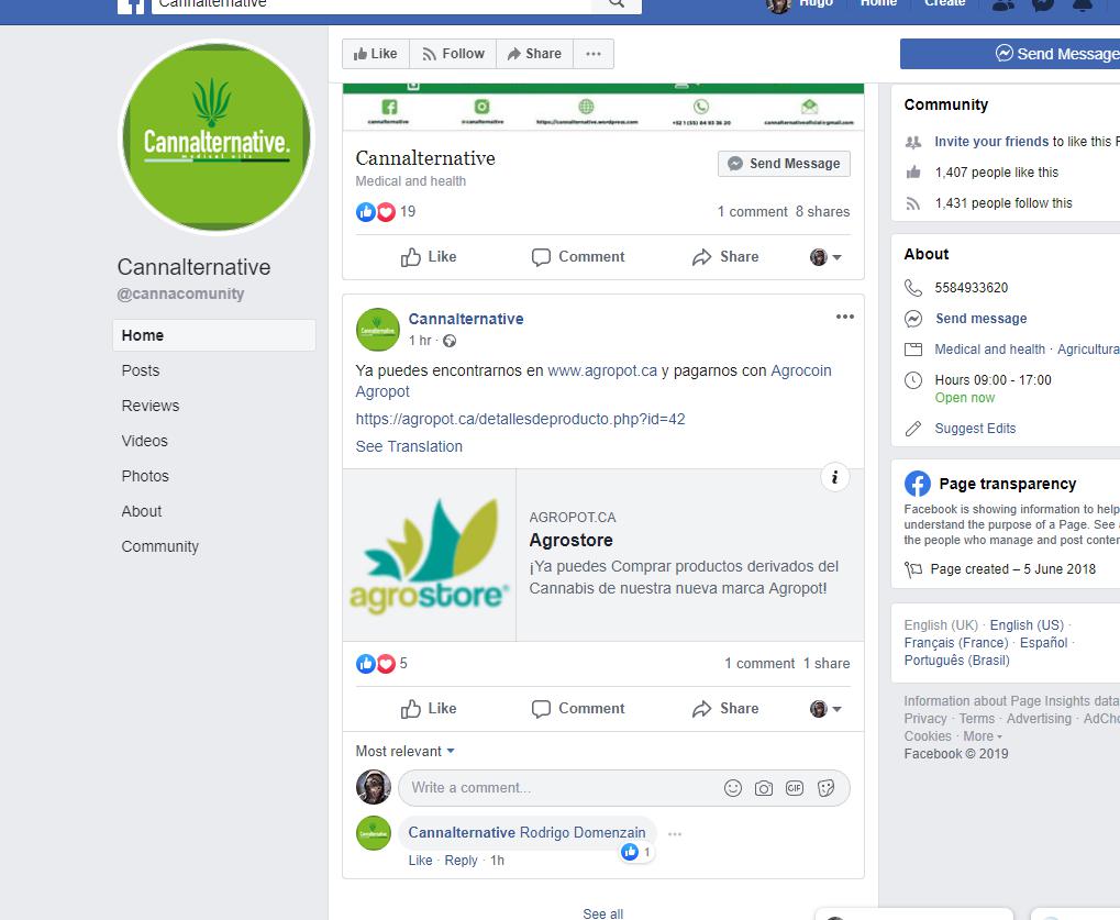 Agrocoin_EN's tweet photo. Our facebook page is gaining in popularity lately. And 
@cannalternative is talking about us. Joins us ! Keep an eye on the news about #Mexican #Cannabis #Legalization too.
Facebook : https://t.co/6Zcazuute0
Telegram : https://t.co/ZJmwC2fAL4 https://t.co/XE0ZpM92yD
