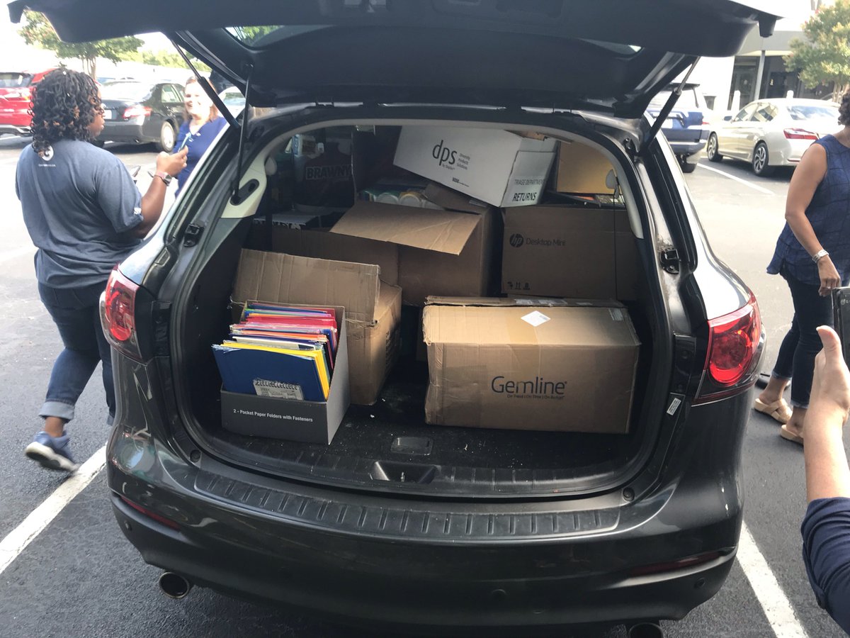 Huge blessing from our wonderful partner @Aflac! More school supplies than we can list! Pretty obvious that the “Stuff the principal’s trunk” campaign was a success! #LeopardsRULE 🐆 <a href="/RichlandOne/">Richland One Schools</a> <a href="/LoganPTO/">Logan Elementary PTO</a>