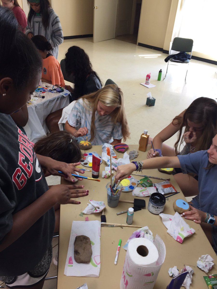 joygprince's tweet photo. A favorite @AGSHurricanes tradition is to paint rocks as a keepsake to remember the senior retreat #thisisAGS #20yearsofAGS https://t.co/C34cI1GmmT