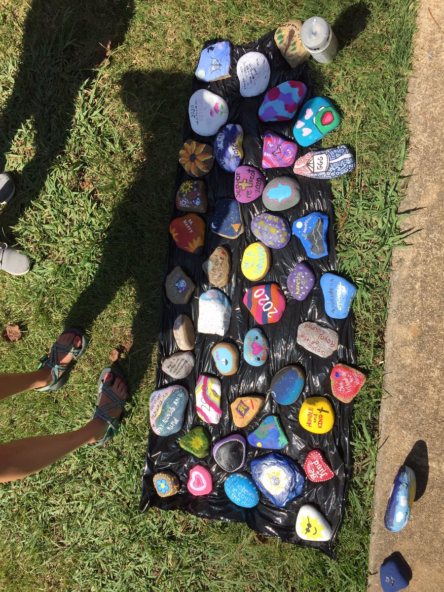 joygprince's tweet photo. A favorite @AGSHurricanes tradition is to paint rocks as a keepsake to remember the senior retreat #thisisAGS #20yearsofAGS https://t.co/C34cI1GmmT