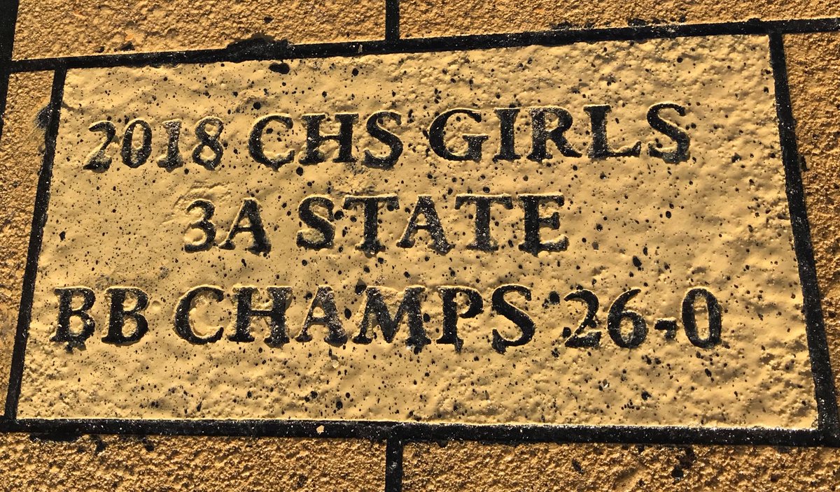 The theater brick is finally done! Love this remembrance of their achievements. 
⁦@Crestwood_HS⁩ 
#2020HowardWinn