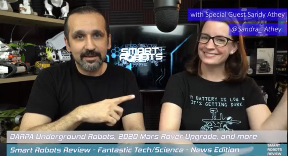 sandra_athey's tweet photo. Check out the latest episode of Smart Robots Review to hear about D.A.R.P.A. Subterranean Robots, a Mars 2020 Rover Power-Up, STEM clubs and more!! @SmartRobotsRev #smartrobotsreview #nasa @NASAJPL
https://t.co/BixrjUtii5 https://t.co/PFNla39j1y