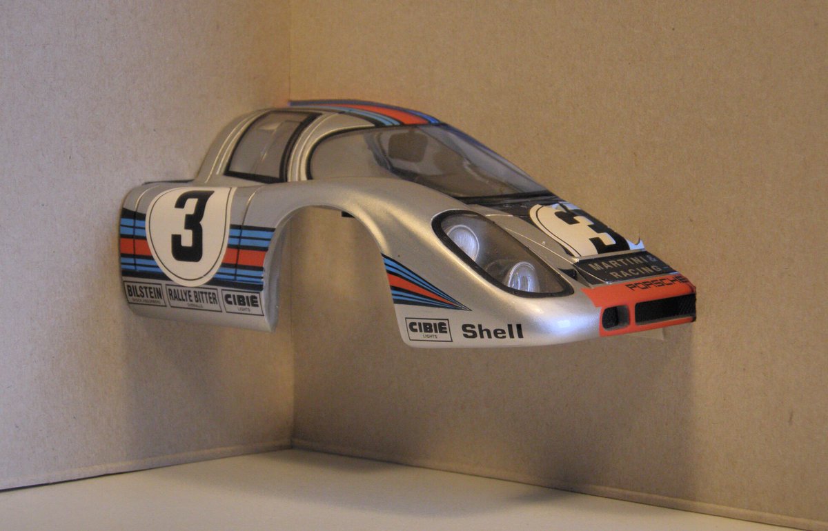 A commission to do a 3rd ‘917 Slice’ unfortunately fell through, but after working out the mock-up (see 4th pic), I hope it inspires someone else to order one. Surely there’s a wall out there crying for that front section in Martini colours! #porsche917 #porsche